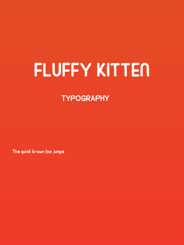 Fluffy Kitten Poster