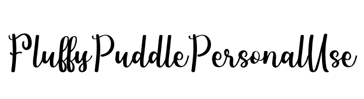 Fluffy Puddle Personal Use  Frei Schriftart Herunterladen