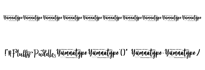 Fluffy Puddle Personal Use Font OTHER CHARS