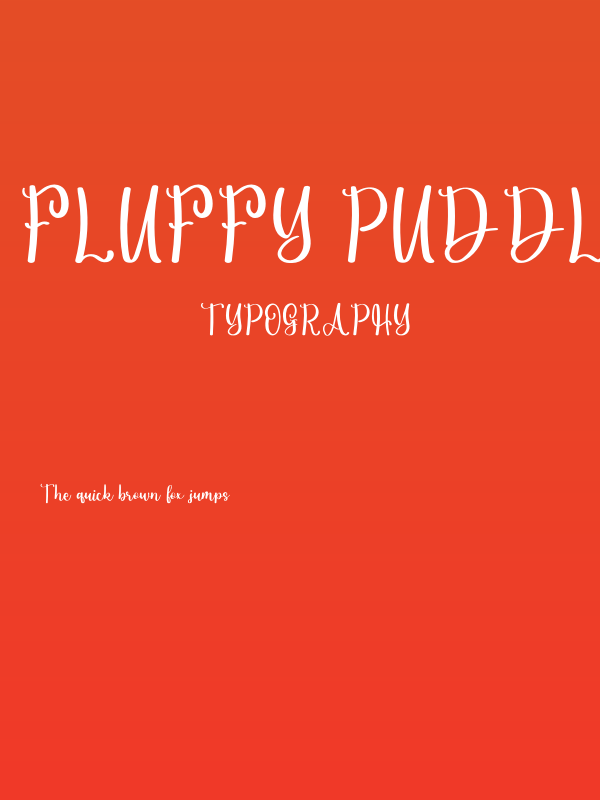 Fluffy Puddle Personal Use Poster