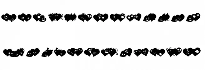 FluffyHeartsDing Polices MAJUSCULES