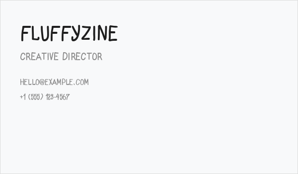 FluffyZine Business Card