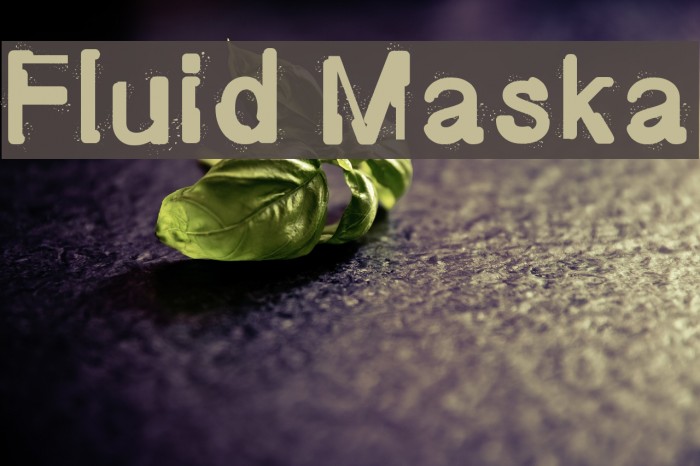 Fluid Maska Font examples