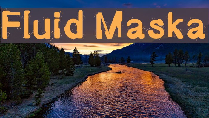 Fluid Maska Font examples
