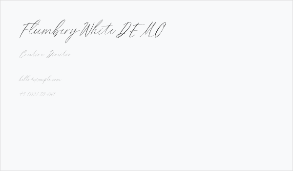 FlumberyWhiteDEMO Business Card