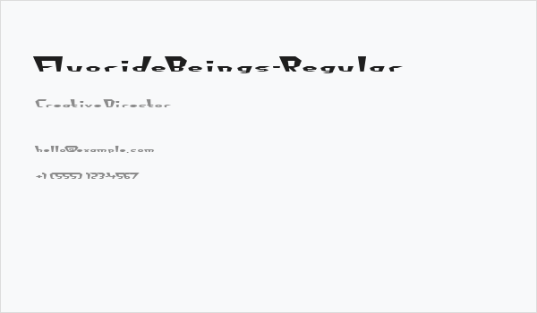 FluorideBeings-Regular Business Card
