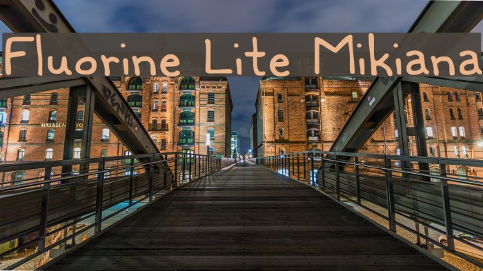 Fluorine Lite Mikiana Font examples