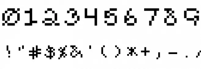 Fluorine Micro Font OTHER CHARS