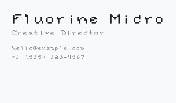 Fluorine Micro Business Card