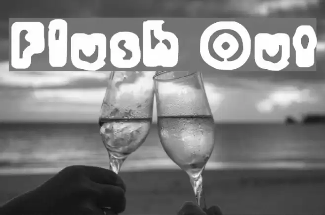 Flush Out Font examples