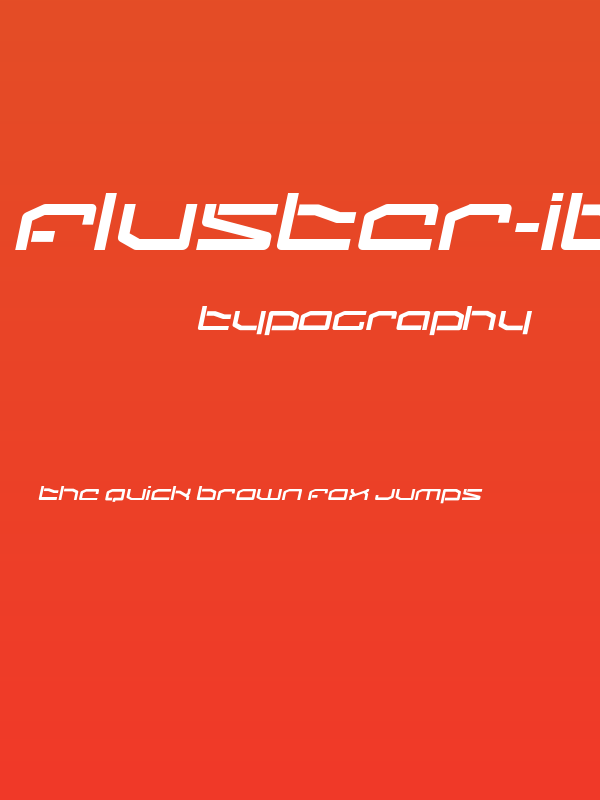 Fluster-Italic Poster