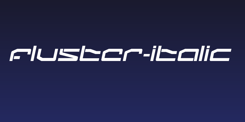 Fluster-Italic Social Header