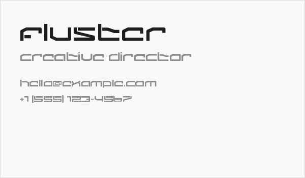 Fluster Business Card