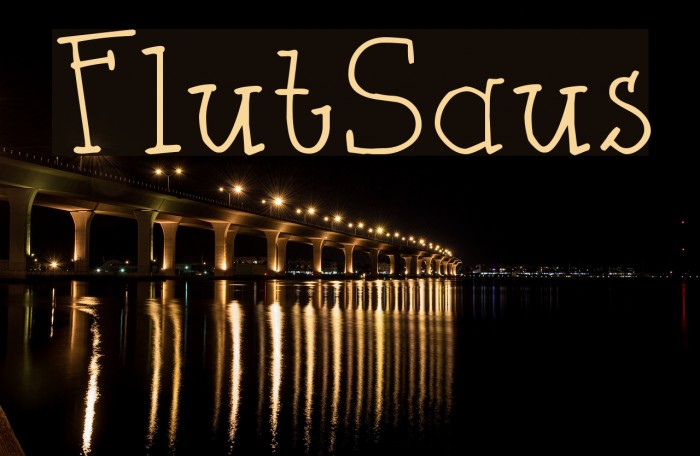 FlutSaus Font examples