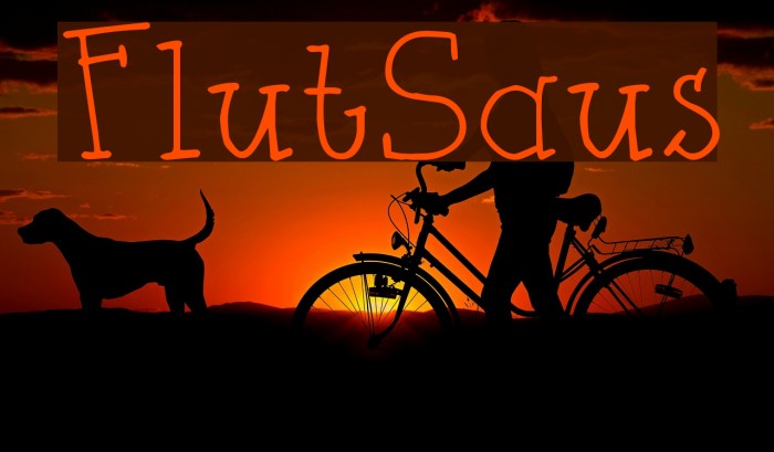 FlutSaus Font examples