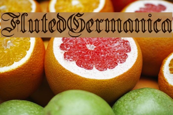 FlutedGermanica Font examples