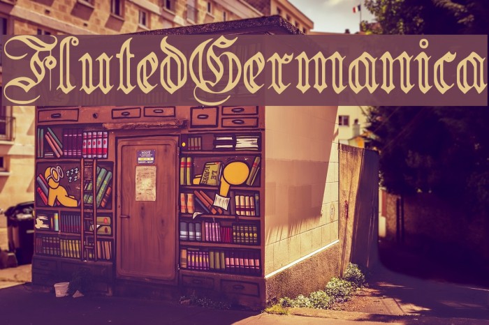 FlutedGermanica Font examples