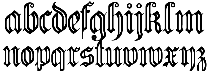 FlutedGermanica Font LOWERCASE