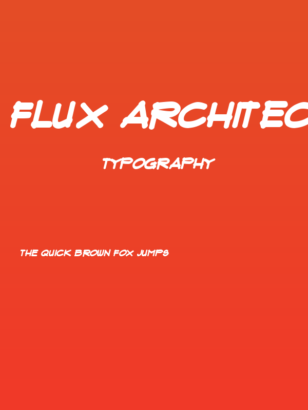 Flux Architect Bold Italic Poster