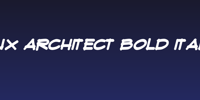 Flux Architect Bold Italic Social Header