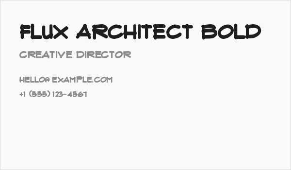 Flux Architect Bold Business Card