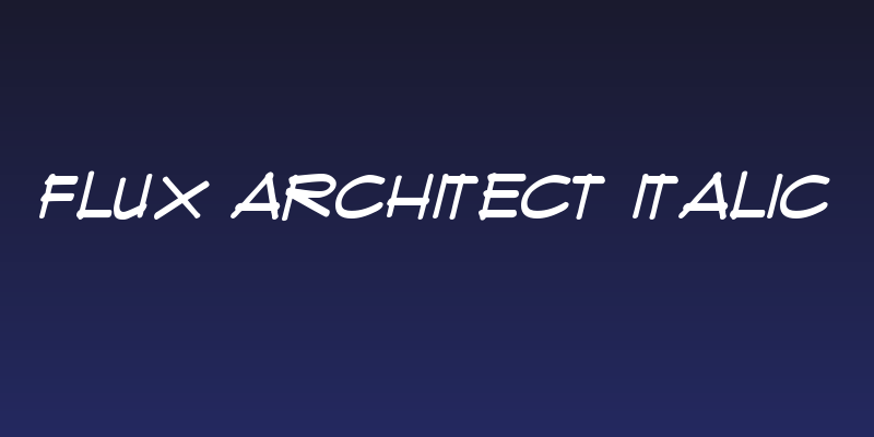 Flux Architect Italic Social Header