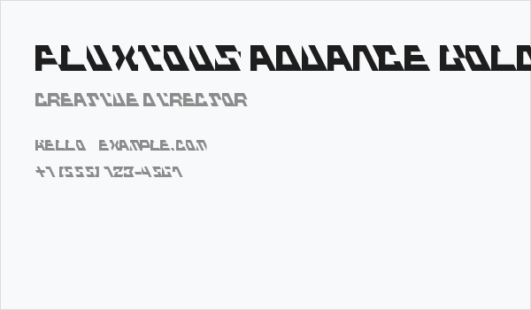 Fluxious Advance Bold Business Card
