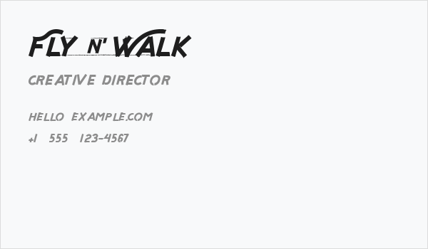 Fly n Walk  Business Card