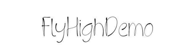 FlyHighDemo  Free Fonts Download
