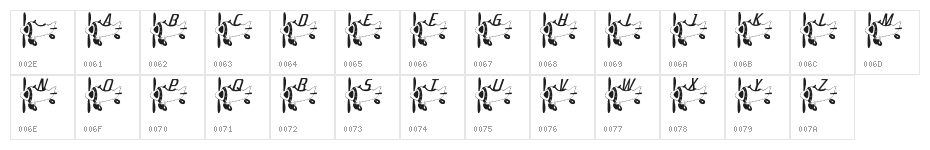 Flyaway Character Map