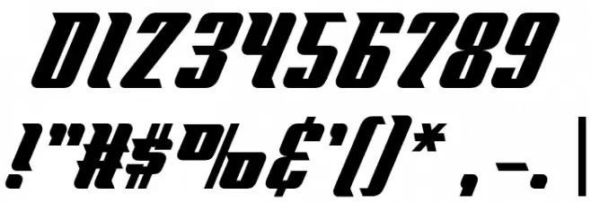 Flyboy BB Font OTHER CHARS