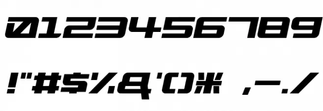 FlyermixOblique Font OTHER CHARS