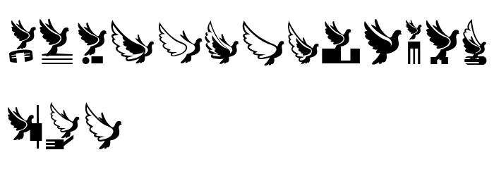 Flying Birds Regular Fonte OUTROS PERSONAGENS