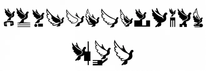 Flying Birds Regular Font Litere mari