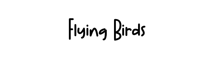 Flying Birds Schriftart