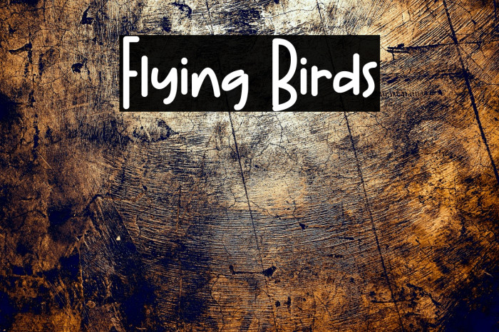 Flying Birds Schriftart examples
