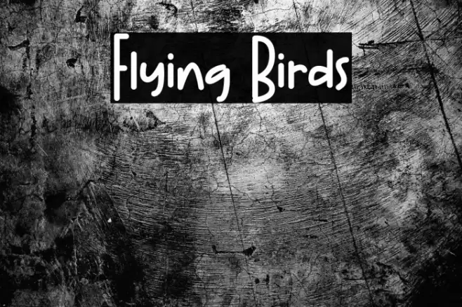 Flying Birds Font examples