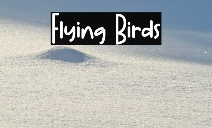 Flying Birds Schriftart examples