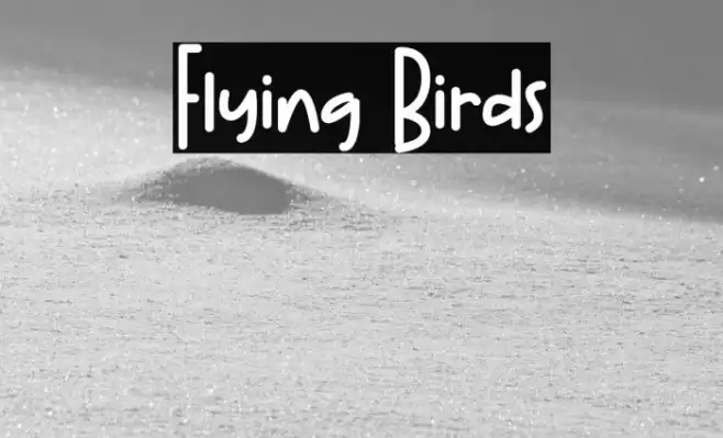 Flying Birds Font examples