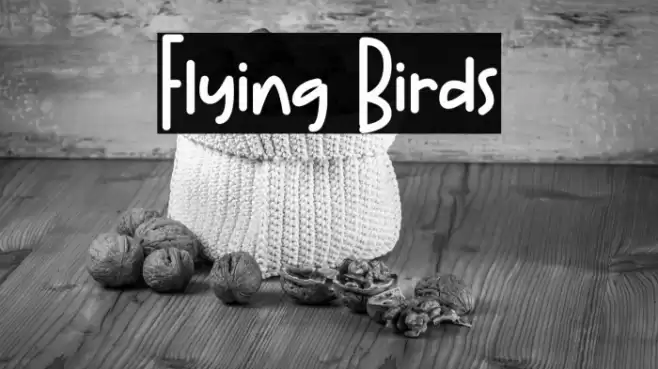 Flying Birds Font examples