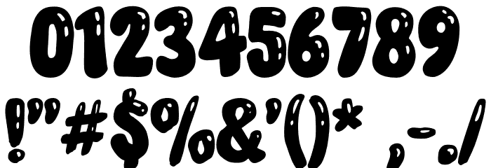 Flying Bubble Font OTHER CHARS