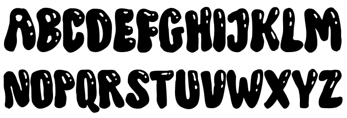 Flying Bubble Font LOWERCASE