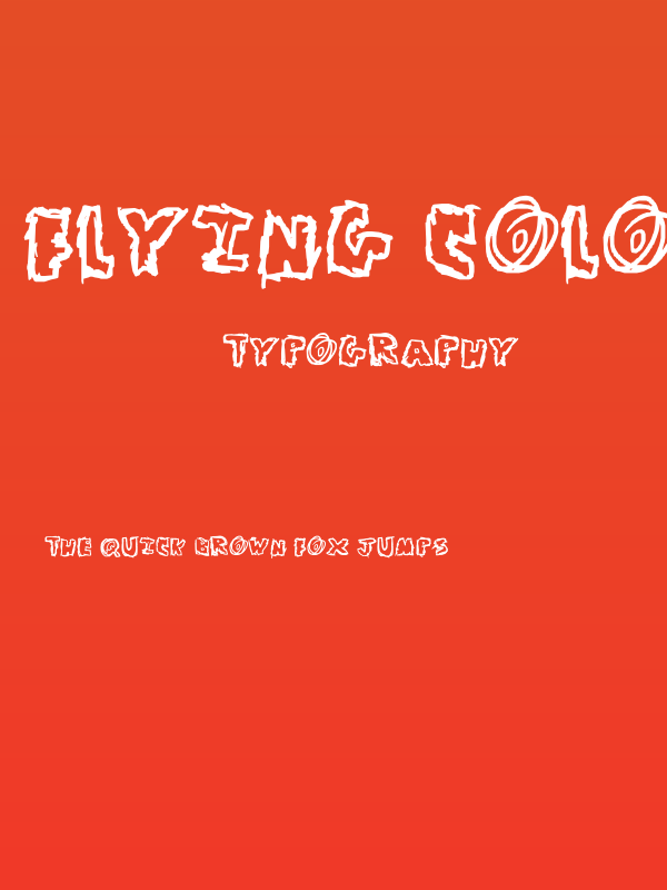 Flying Colours Don't Run Poster