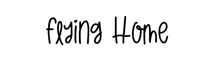 Flying Home  Free Fonts Download
