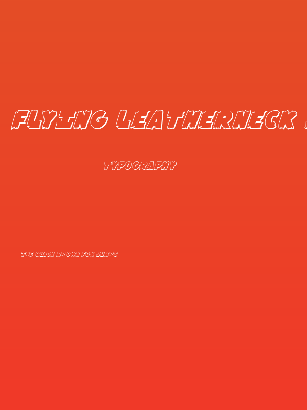 Flying Leatherneck 3D Poster