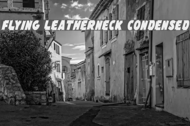 Flying Leatherneck Condensed Fonte examples