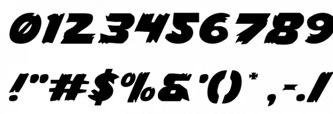 Flying Leatherneck Expanded Font Alte caractere