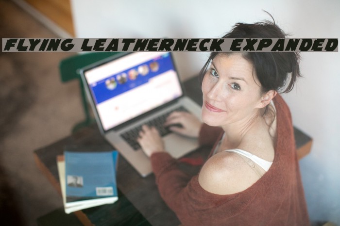 Flying Leatherneck Expanded Font examples