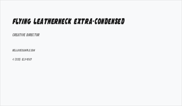 Flying Leatherneck Extra-condensed Business Card