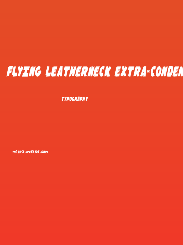 Flying Leatherneck Extra-condensed Poster